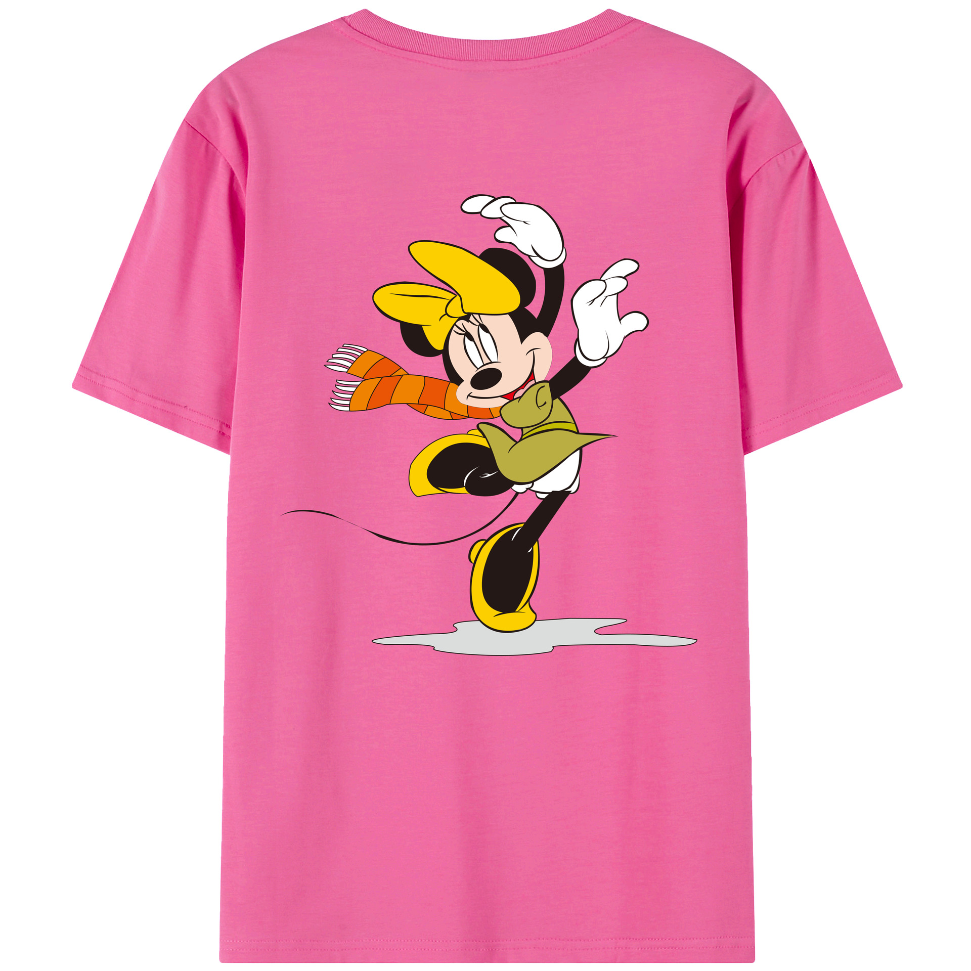 （画像用） ミッキーマウス Mickey Mouse レディース半袖Tシャツ(バックプリント)